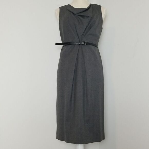 Talbots Women's Vintage two piece midi Dress and Blazer vintage suit dark‎ grey - Picture 4 of 16